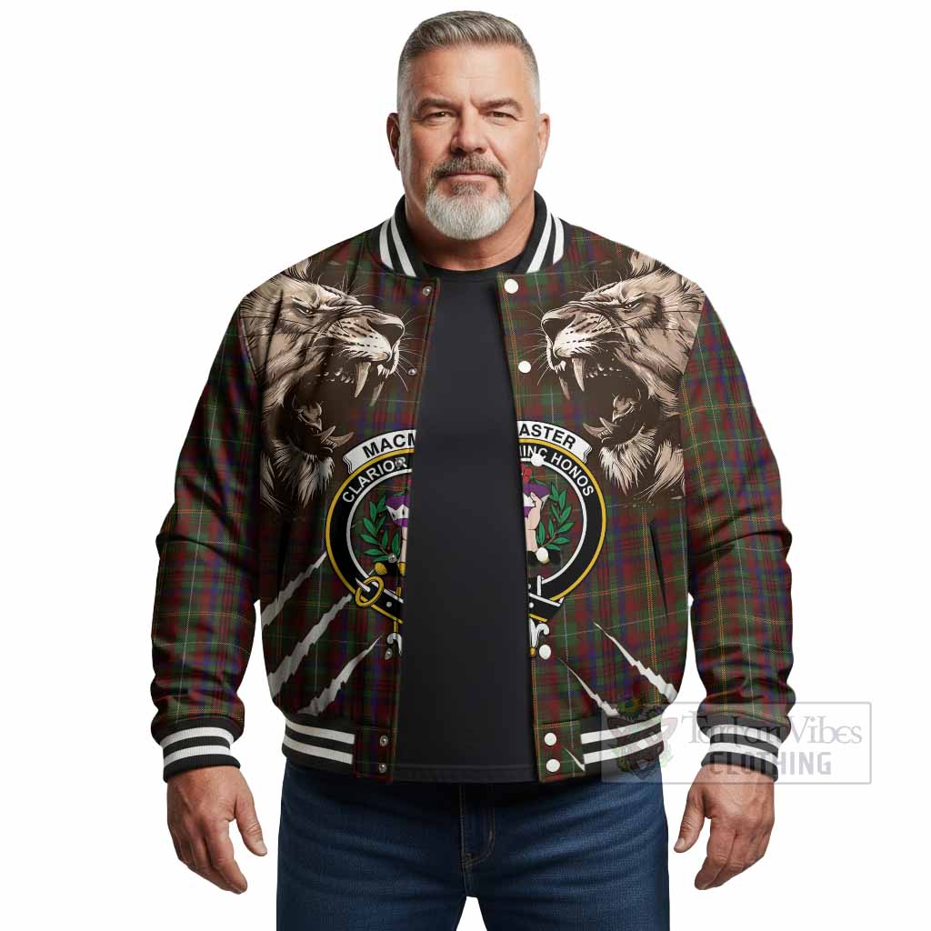 MacMaster (McMaster) Tartan Crest Baseball Jacket Ferocious Lion Style