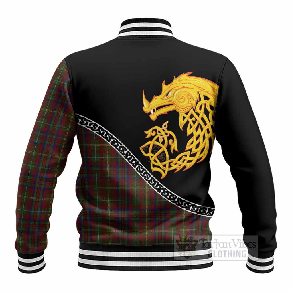 MacMaster (McMaster) Tartan Crest Baseball Jacket Legendary Dragon Knot Half Style - Tartan Vibes Clothing