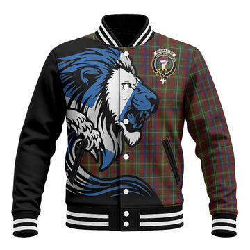 MacMaster (McMaster) Tartan Crest Baseball Jacket Scottish Golden Lions Wave Flow