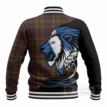 MacMaster (McMaster) Tartan Crest Baseball Jacket Scottish Golden Lions Wave Flow
