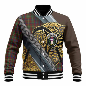 MacMaster (McMaster) Tartan Crest Baseball Jacket Scottish Triskele Celtic