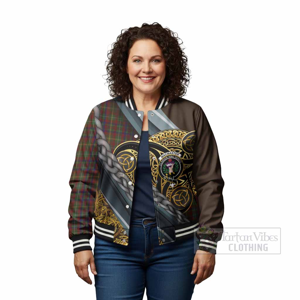 MacMaster (McMaster) Tartan Crest Baseball Jacket Scottish Triskele Celtic - Tartan Vibes Clothing