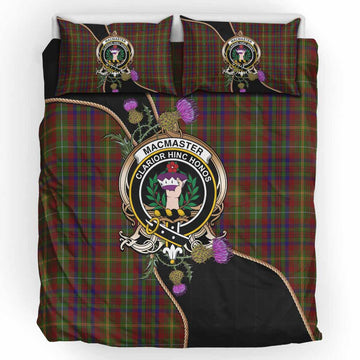 MacMaster (McMaster) Tartan Crest Bedding Set Scottish Thistle Spirit UK Bedding Set UK King 91*87 inch - Tartan Vibes Clothing