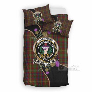 MacMaster (McMaster) Tartan Crest Bedding Set Scottish Thistle Spirit UK Bedding Set UK Double 79*79 inch - Tartan Vibes Clothing