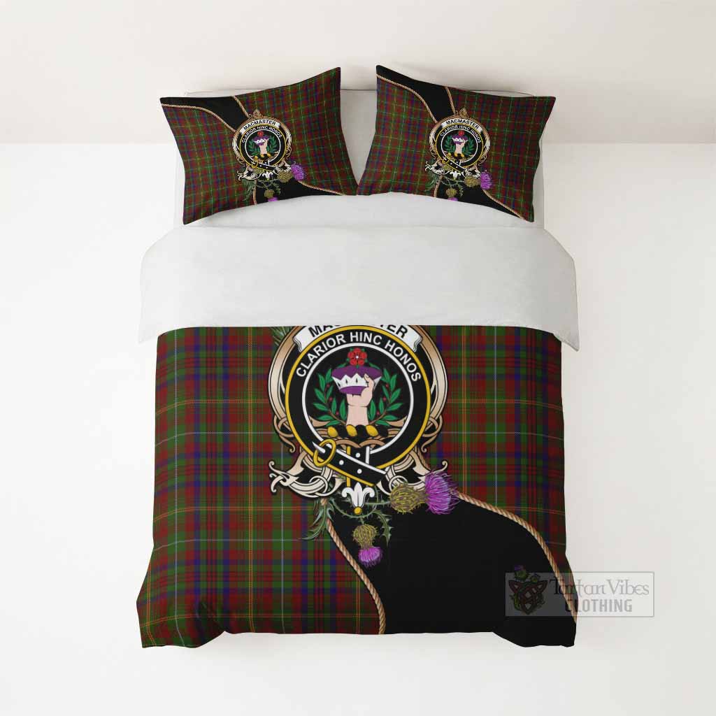 MacMaster (McMaster) Tartan Crest Bedding Set Scottish Thistle Spirit - Tartan Vibes Clothing