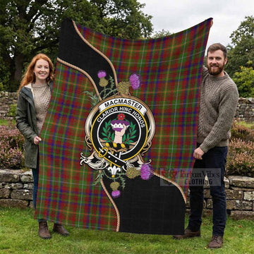 MacMaster (McMaster) Tartan Crest Blanket Scottish Thistle Spirit - Tartan Vibes Clothing