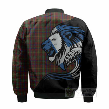 MacMaster (McMaster) Tartan Crest Bomber Jacket Scottish Golden Lions Wave Flow