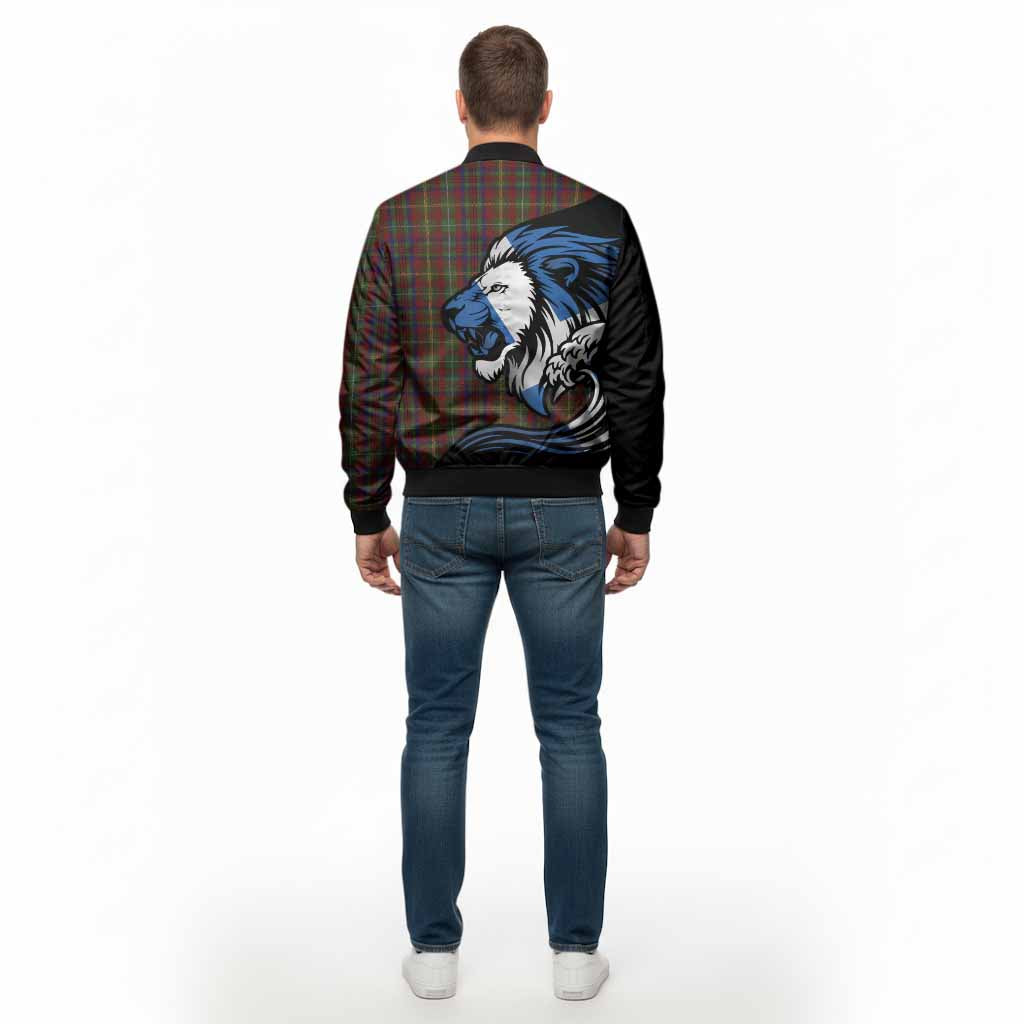 MacMaster (McMaster) Tartan Crest Bomber Jacket Scottish Golden Lions Wave Flow - Tartan Vibes Clothing