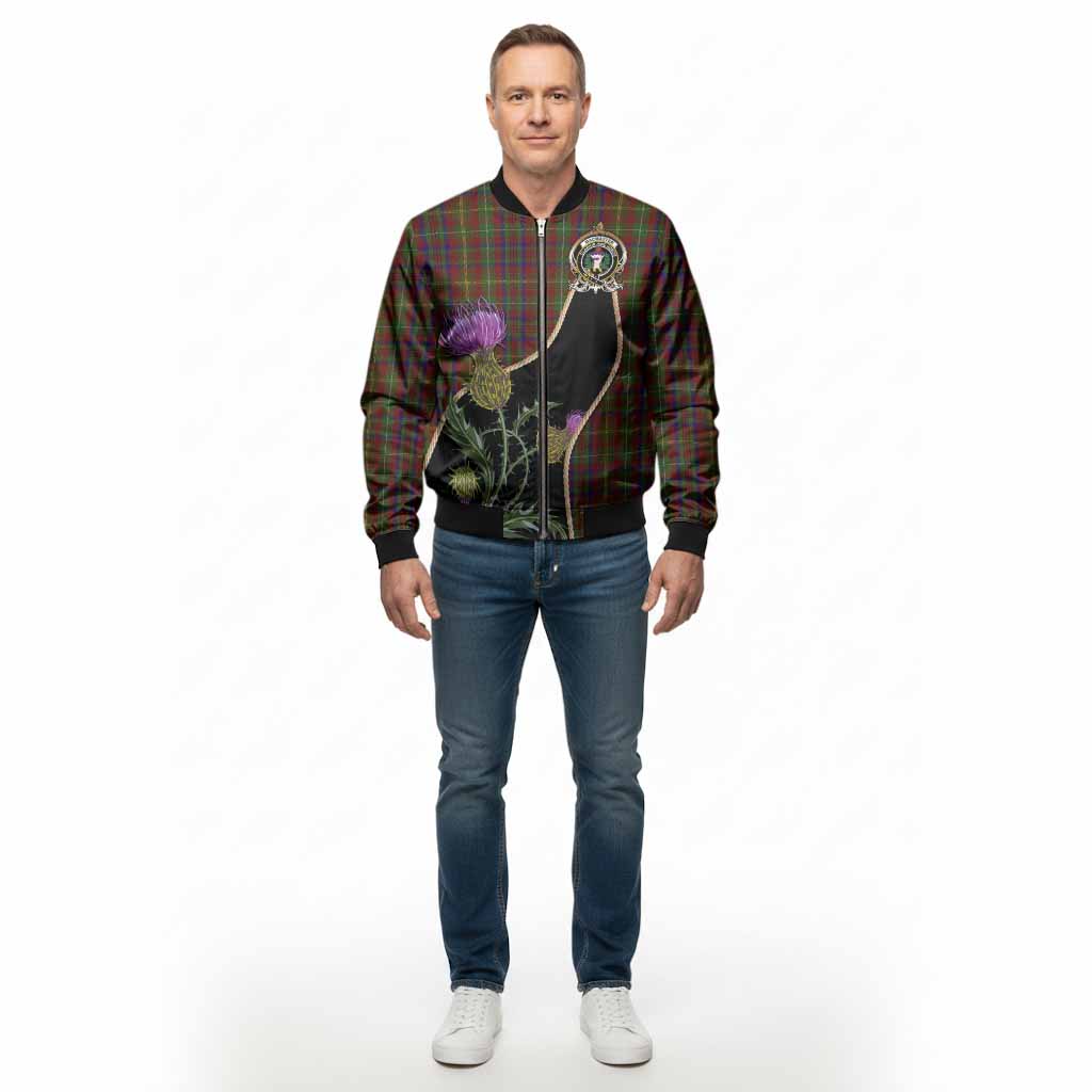 MacMaster (McMaster) Tartan Crest Bomber Jacket Scottish Thistle Spirit