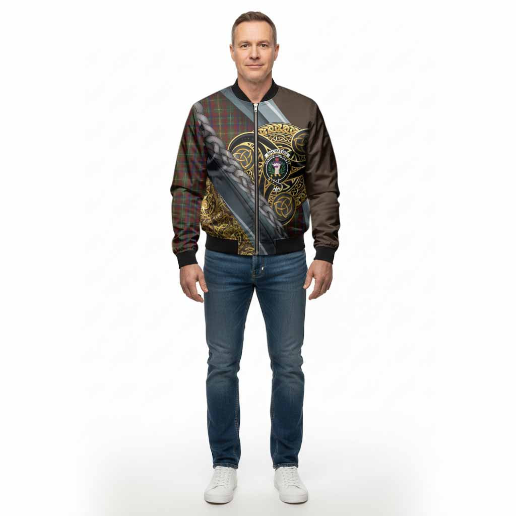 MacMaster (McMaster) Tartan Crest Bomber Jacket Scottish Triskele Celtic - Tartan Vibes Clothing