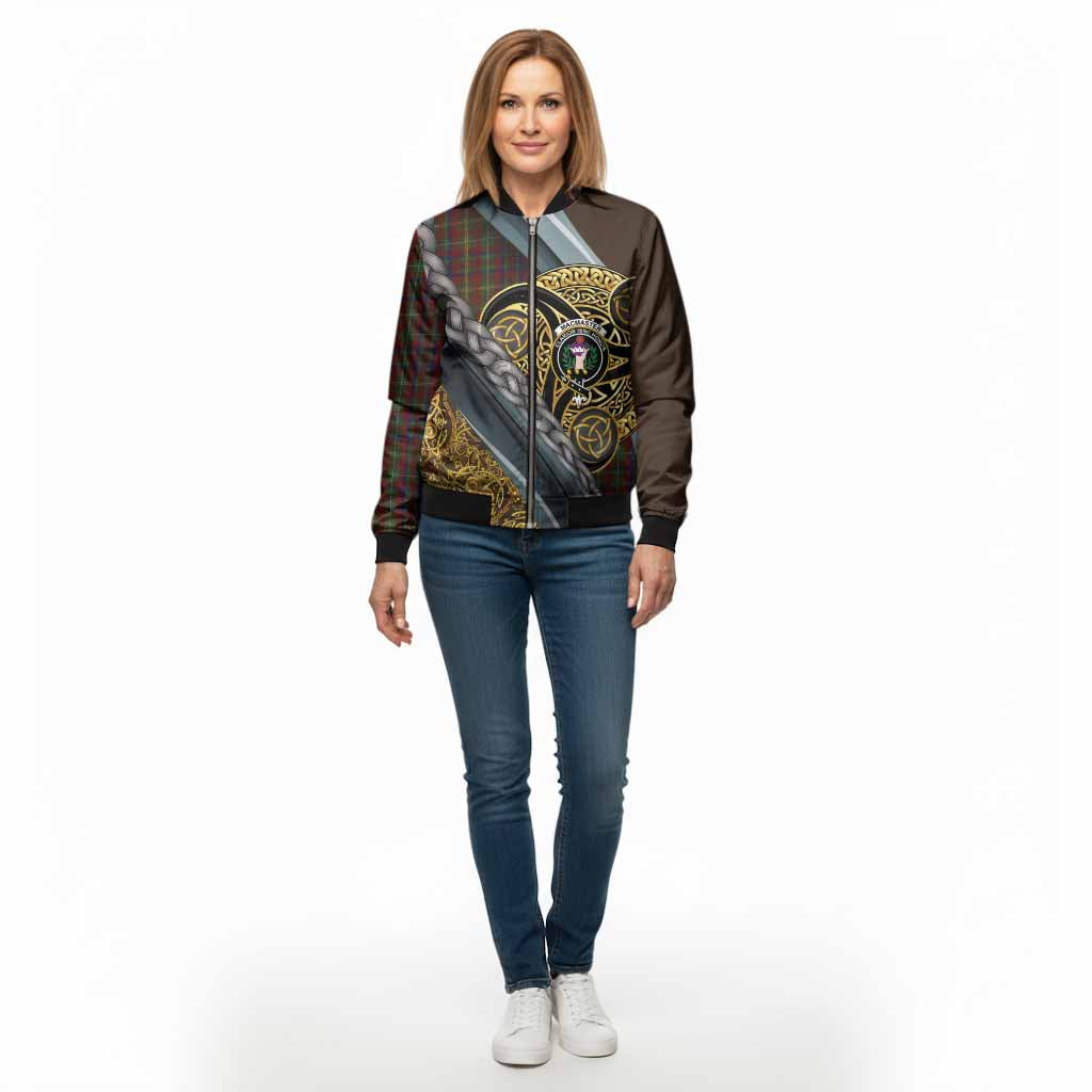 MacMaster (McMaster) Tartan Crest Bomber Jacket Scottish Triskele Celtic - Tartan Vibes Clothing