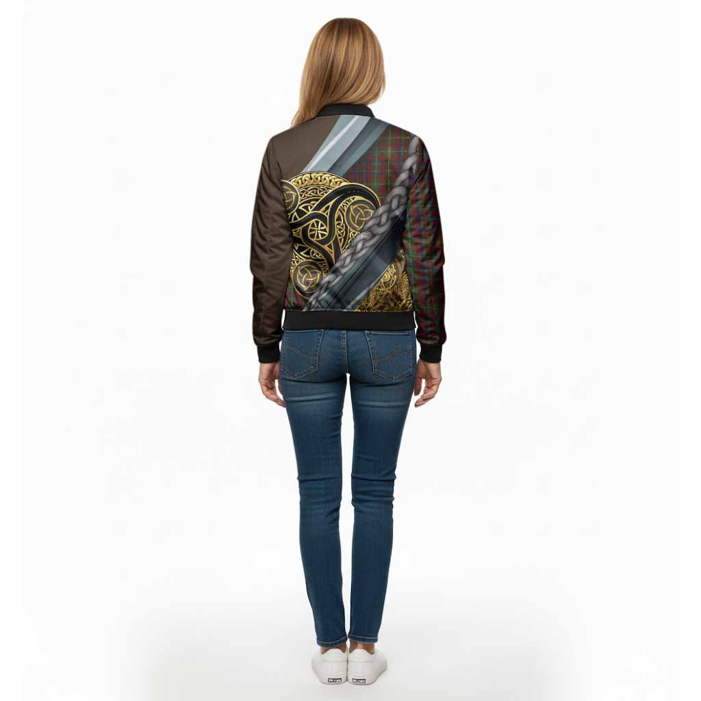 MacMaster (McMaster) Tartan Crest Bomber Jacket Scottish Triskele Celtic - Tartan Vibes Clothing