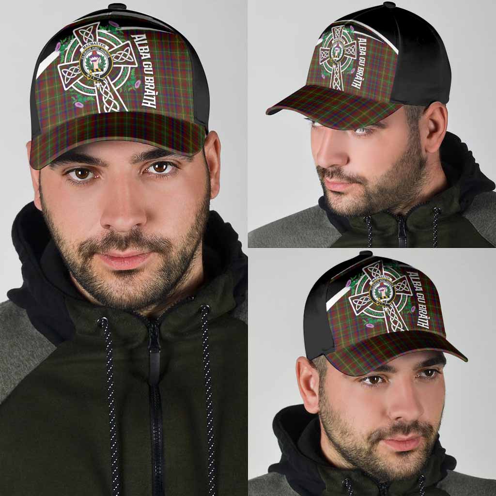 MacMaster (McMaster) Tartan Crest Classic Cap Scottish Thistle Celtic Cross Alba Gu Brath - Tartan Vibes Clothing