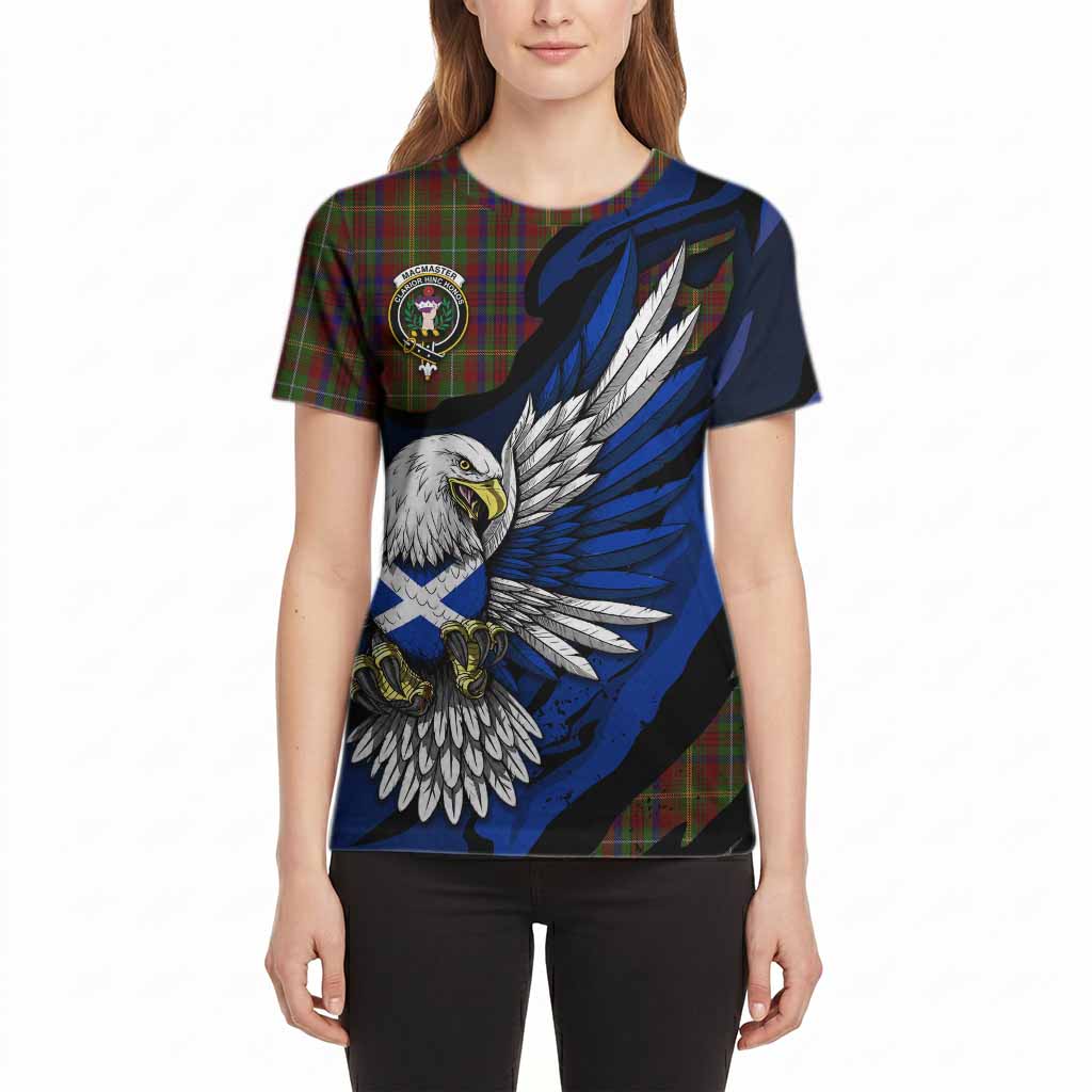 MacMaster (McMaster) Tartan Crest Cotton T-shirt Scottish Eagle Grunge Style - Tartan Vibes Clothing