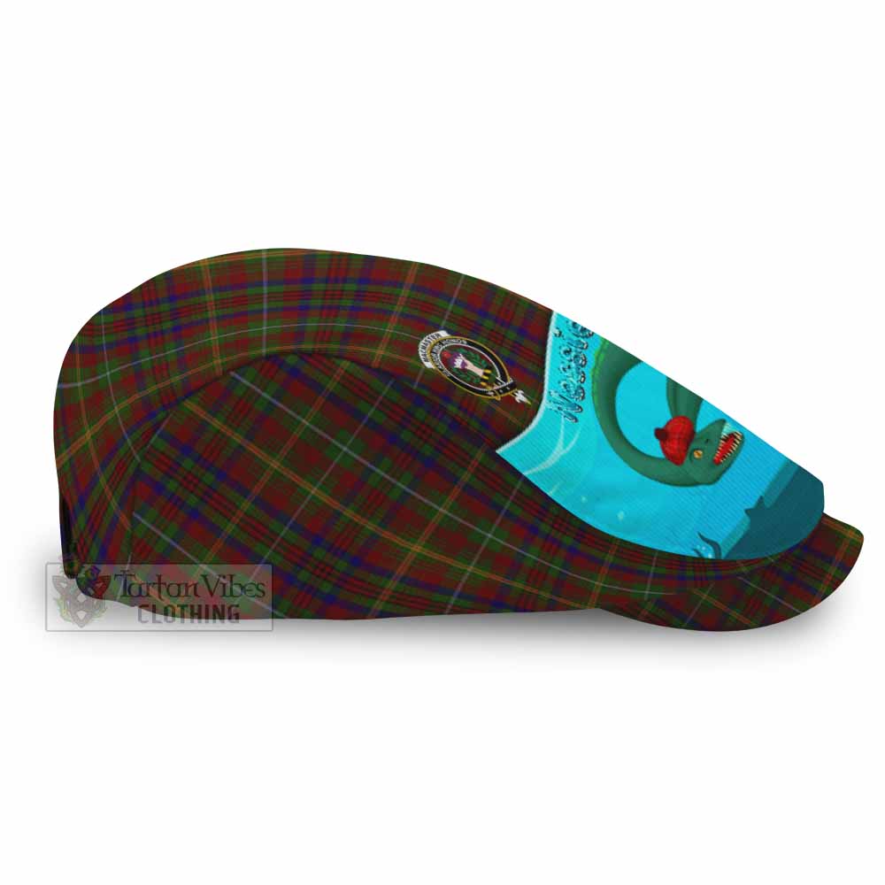MacMaster (McMaster) Tartan Crest Flat Cap, Jeff Cap Nessie Under Water