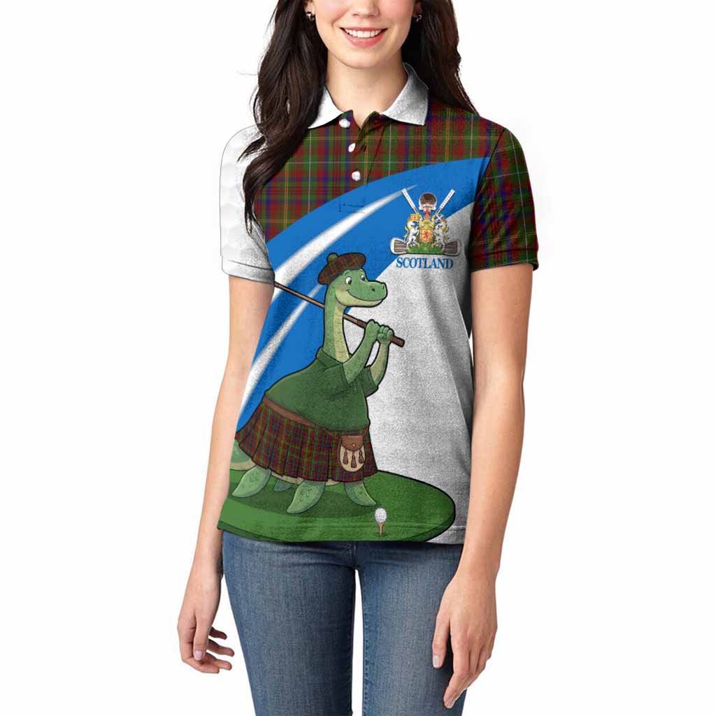 MacMaster (McMaster) Tartan Crest Golf Nessie Women Polo Shirt Loch Ness Monster Sporty Style