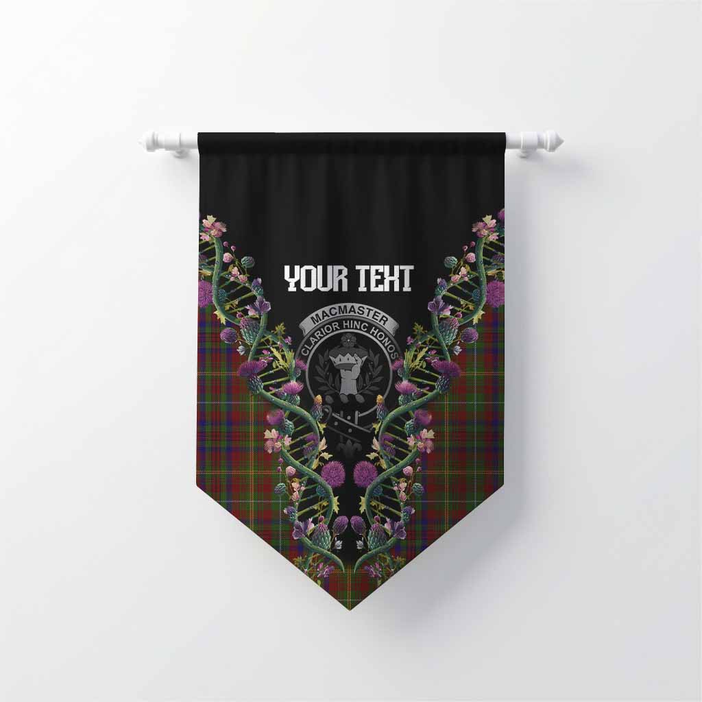 MacMaster (McMaster) Tartan Crest Gonfalon Scottish Heritage Thistle DNA