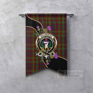 MacMaster (McMaster) Tartan Crest Gonfalon Scottish Thistle Spirit Fishtail - Tartan Vibes Clothing