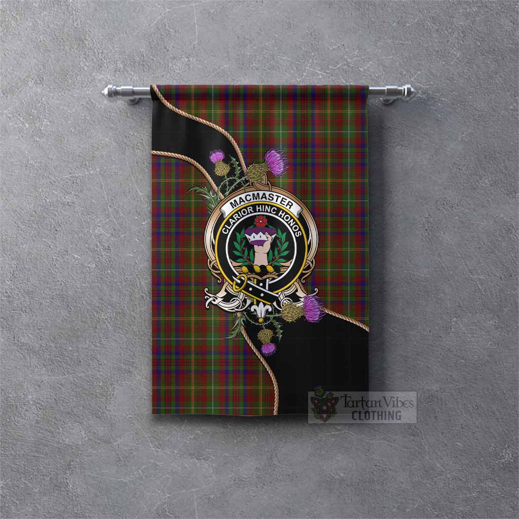 MacMaster (McMaster) Tartan Crest Gonfalon Scottish Thistle Spirit Rectangle - Tartan Vibes Clothing