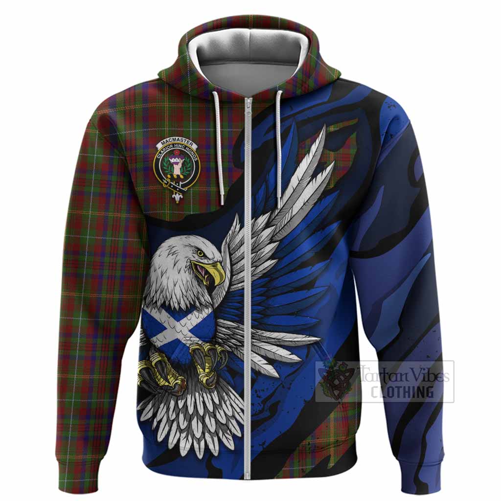 MacMaster (McMaster) Tartan Crest Hoodie Scottish Eagle Grunge Style Zip Hoodie - Tartan Vibes Clothing
