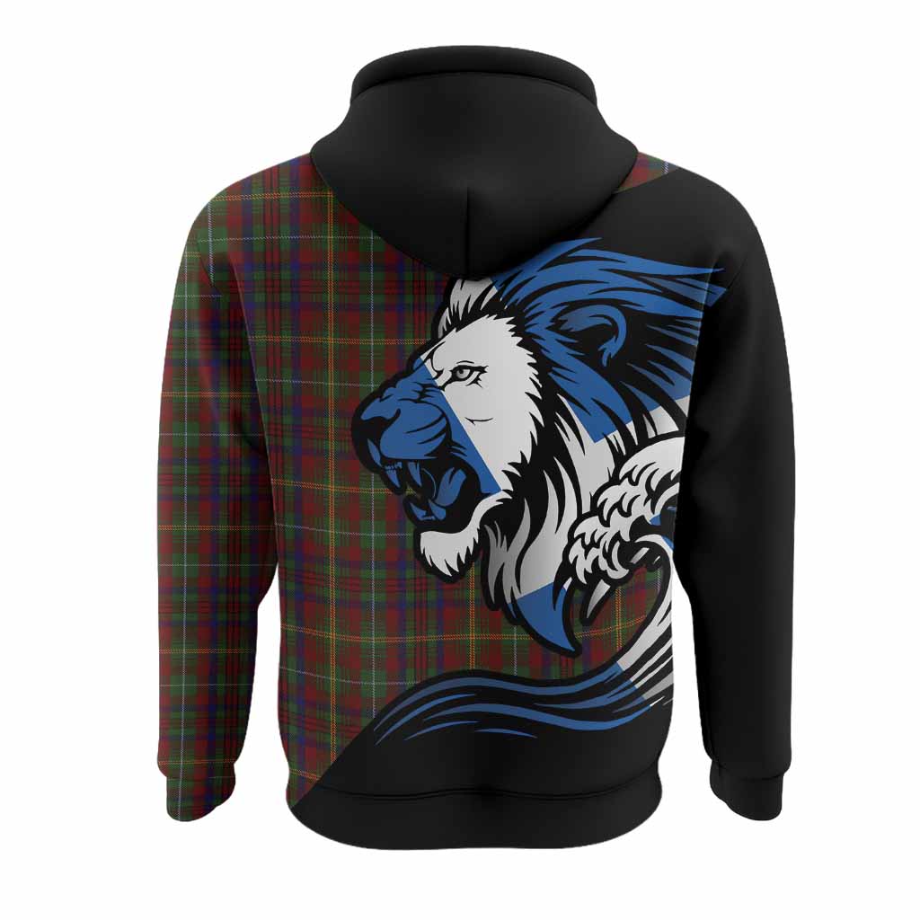 MacMaster (McMaster) Tartan Crest Hoodie Scottish Golden Lions Wave Flow