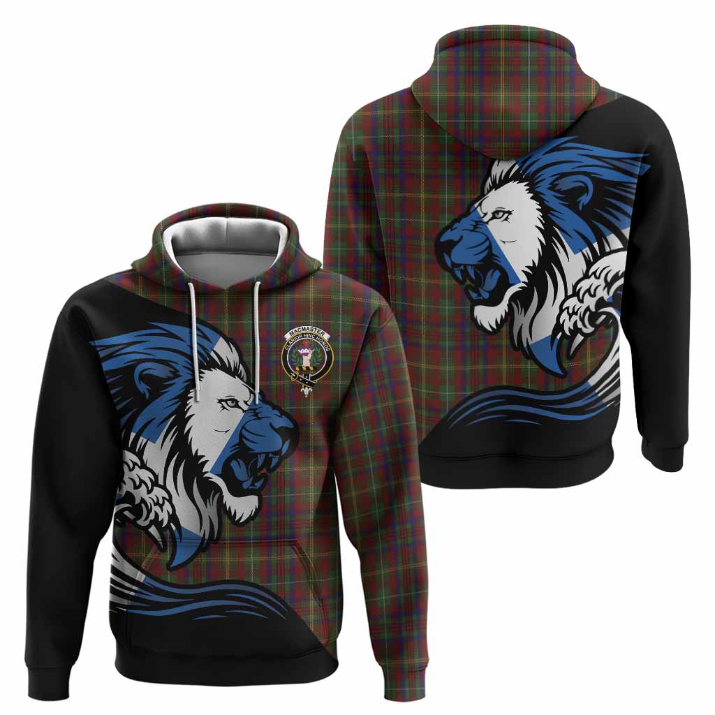 MacMaster (McMaster) Tartan Crest Hoodie Scottish Golden Lions Wave Flow