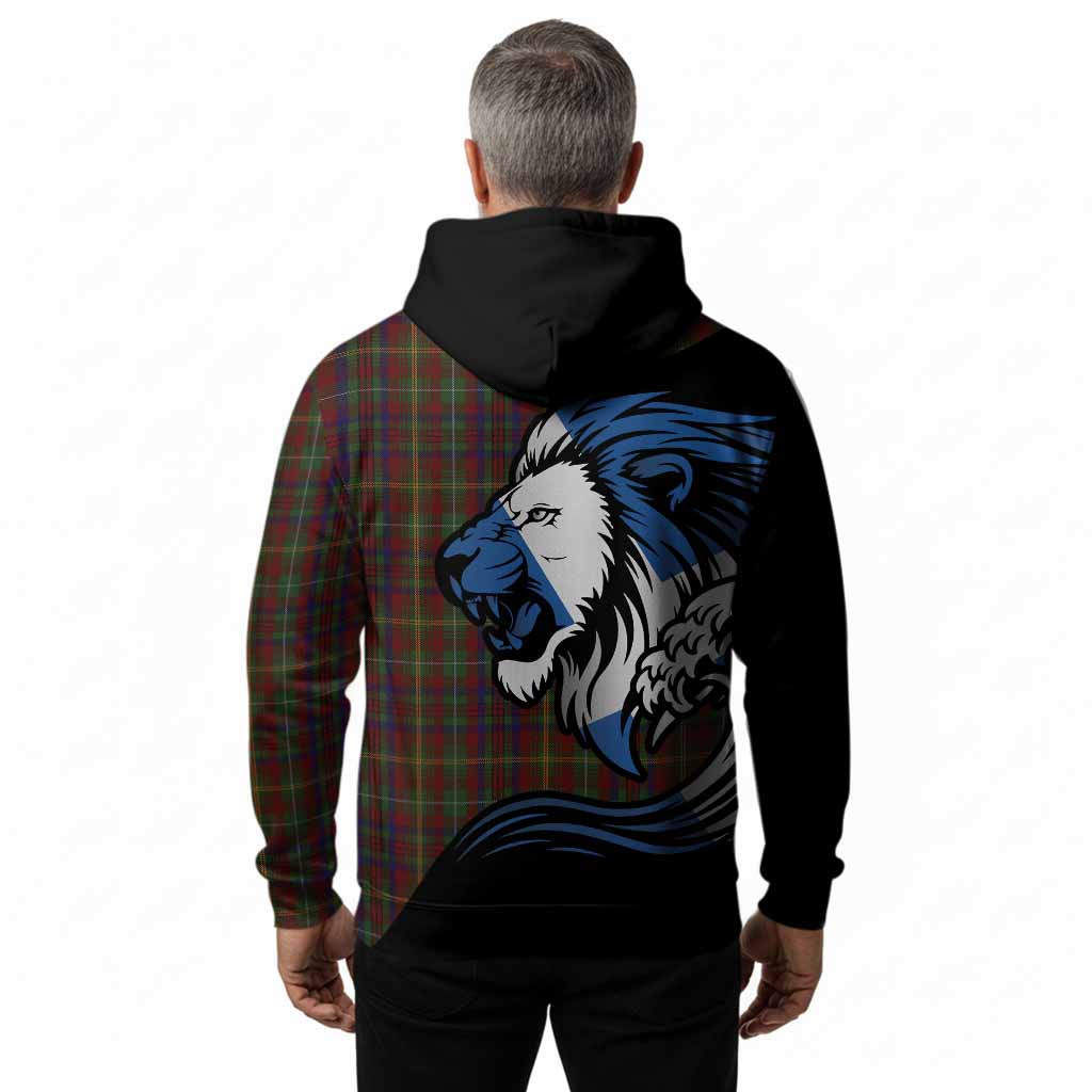 MacMaster (McMaster) Tartan Crest Hoodie Scottish Golden Lions Wave Flow