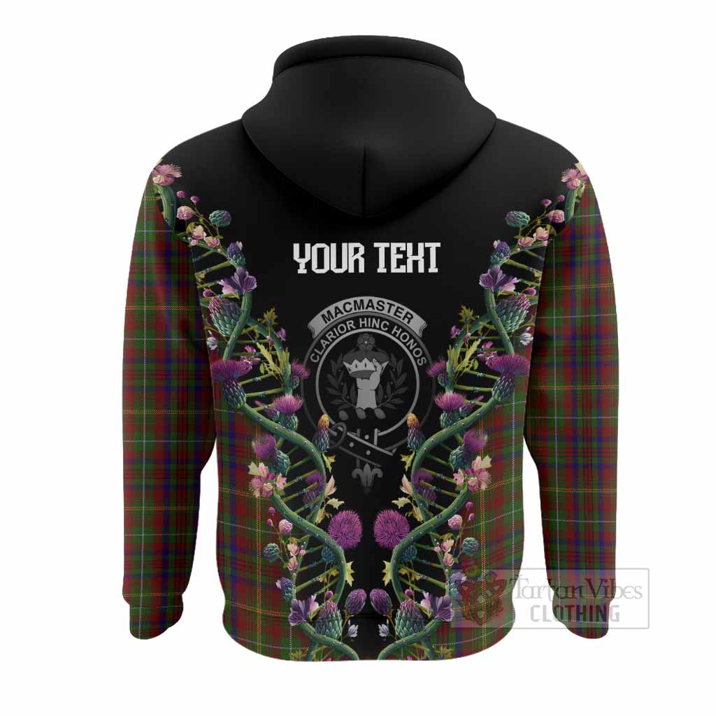 MacMaster (McMaster) Tartan Crest Hoodie Scottish Heritage Thistle DNA