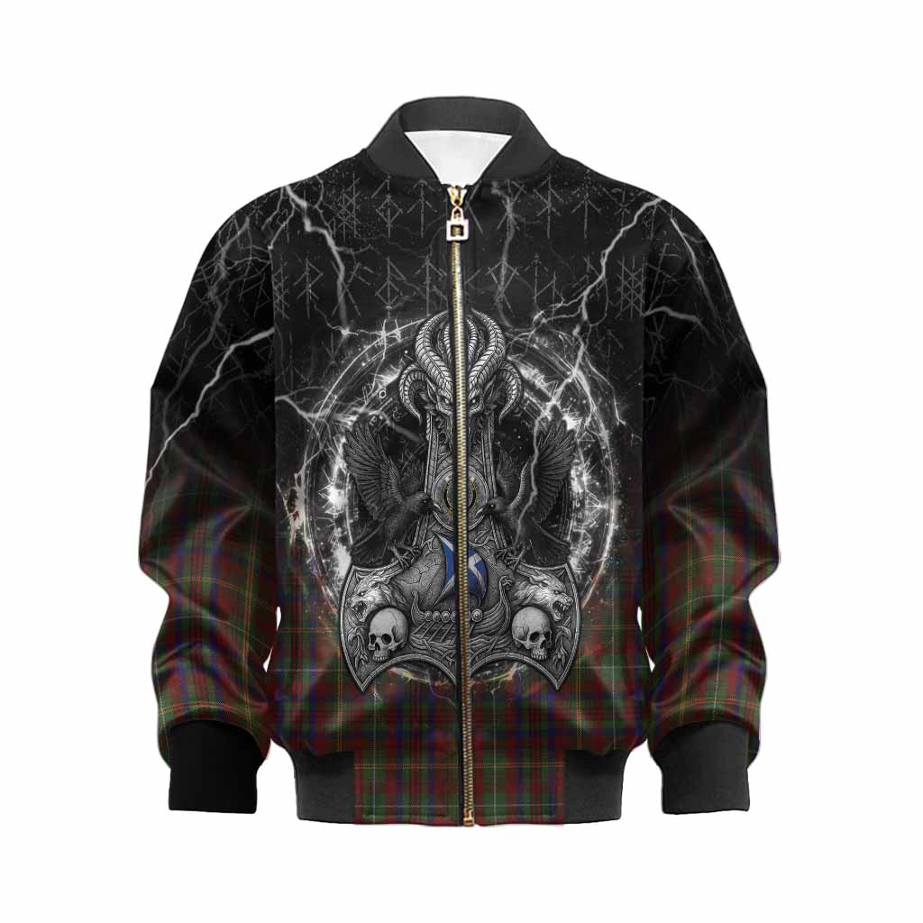 MacMaster (McMaster) Tartan Crest Kid Bomber Jacket Celtic Odin's Raven Legacy Kid XS - Tartan Vibes Clothing