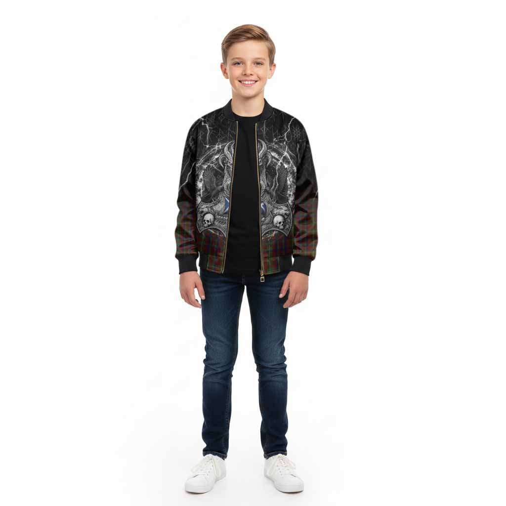 MacMaster (McMaster) Tartan Crest Kid Bomber Jacket Celtic Odin's Raven Legacy - Tartan Vibes Clothing