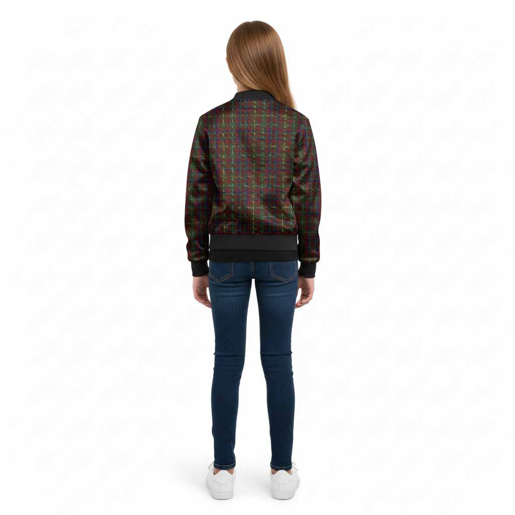 MacMaster (McMaster) Tartan Crest Kid Bomber Jacket Ferocious Lion Style - Tartan Vibes Clothing