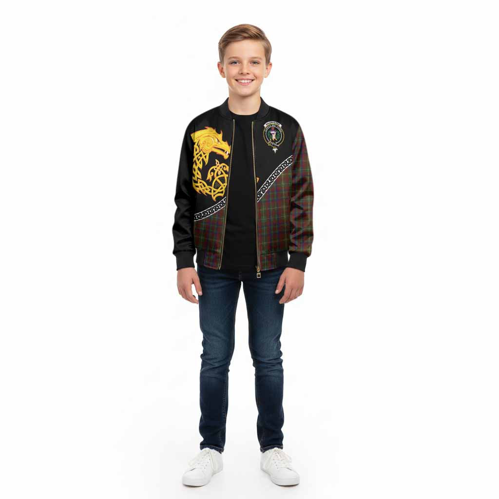 MacMaster (McMaster) Tartan Crest Kid Bomber Jacket Legendary Dragon Knot Half Style - Tartan Vibes Clothing