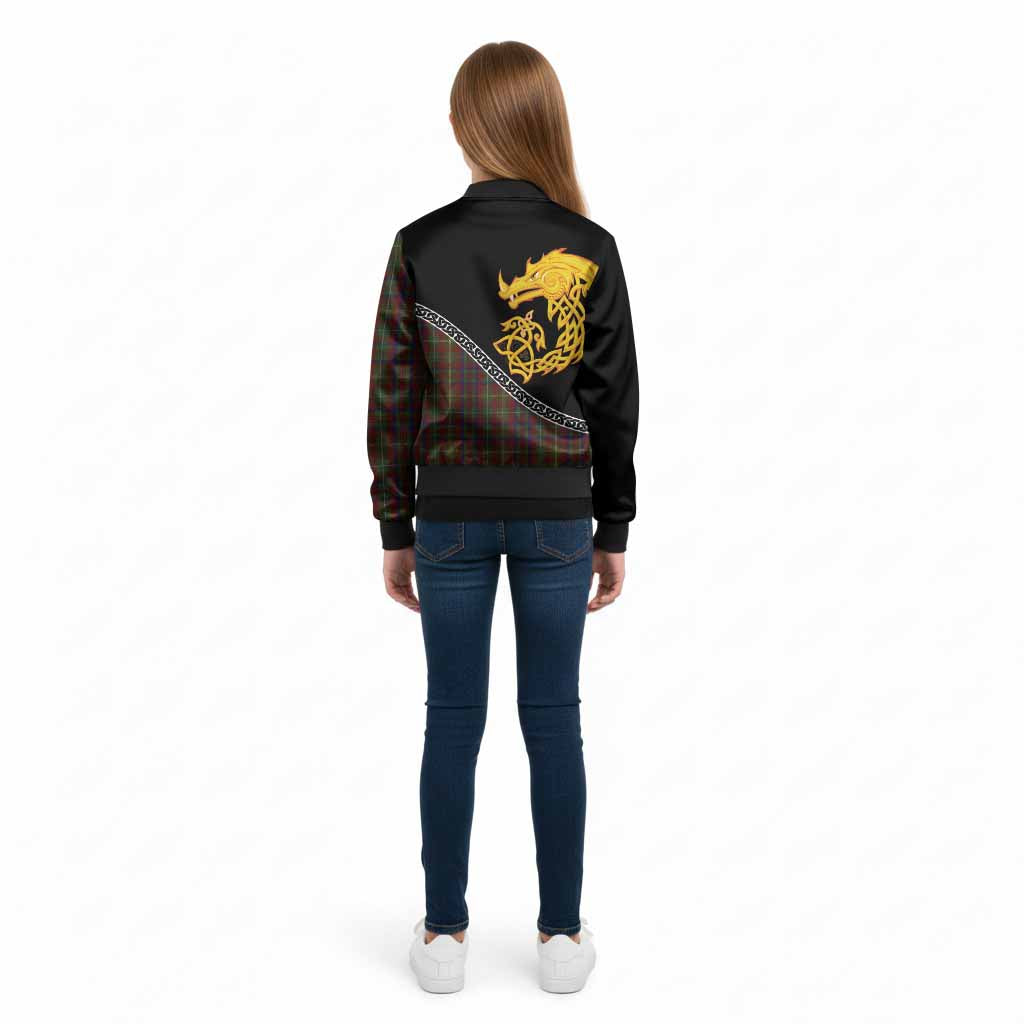 MacMaster (McMaster) Tartan Crest Kid Bomber Jacket Legendary Dragon Knot Half Style - Tartan Vibes Clothing