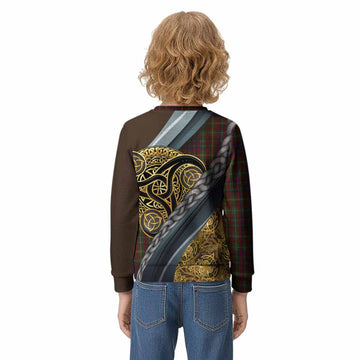 MacMaster (McMaster) Tartan Crest Kid Knitted Sweatshirt Scottish Triskele Celtic