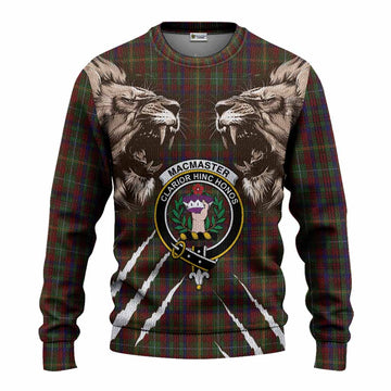 MacMaster (McMaster) Tartan Crest Knitted Sweater Ferocious Lion Style