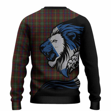 MacMaster (McMaster) Tartan Crest Knitted Sweater Scottish Golden Lions Wave Flow