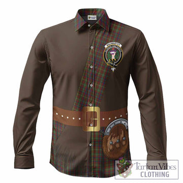 MacMaster (McMaster) Tartan Crest Long Sleeve Button Shirts Kilt Costume Style