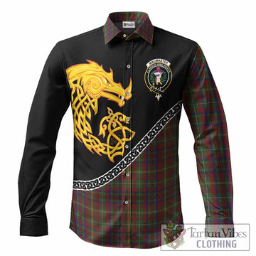 MacMaster (McMaster) Tartan Crest Long Sleeve Button Shirts Legendary Dragon Knot Half Style