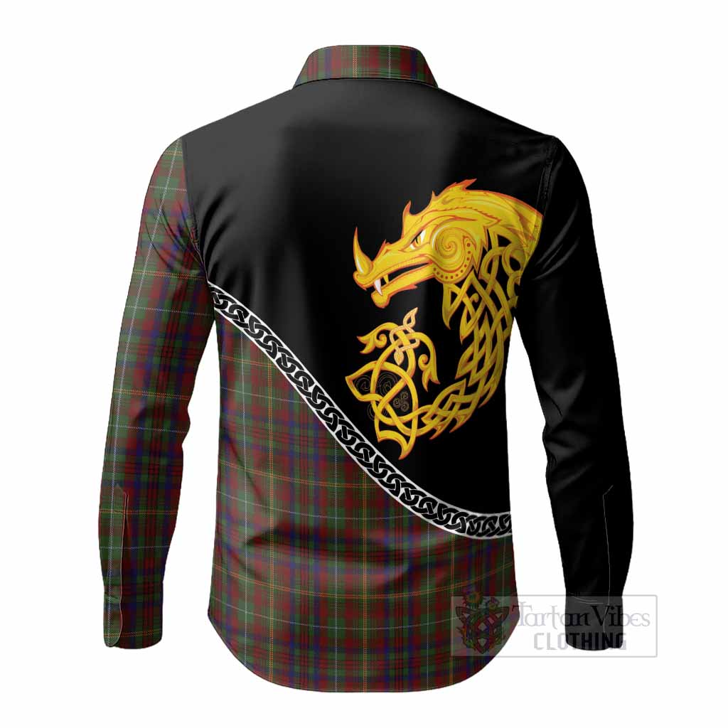 MacMaster (McMaster) Tartan Crest Long Sleeve Button Shirts Legendary Dragon Knot Half Style