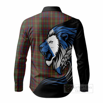 MacMaster (McMaster) Tartan Crest Long Sleeve Button Shirts Scottish Golden Lions Wave Flow