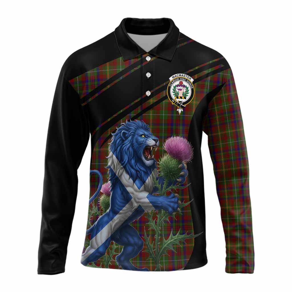 MacMaster (McMaster) Tartan Crest Long Sleeve Button Shirts Scottish Lion Rampant Thistle