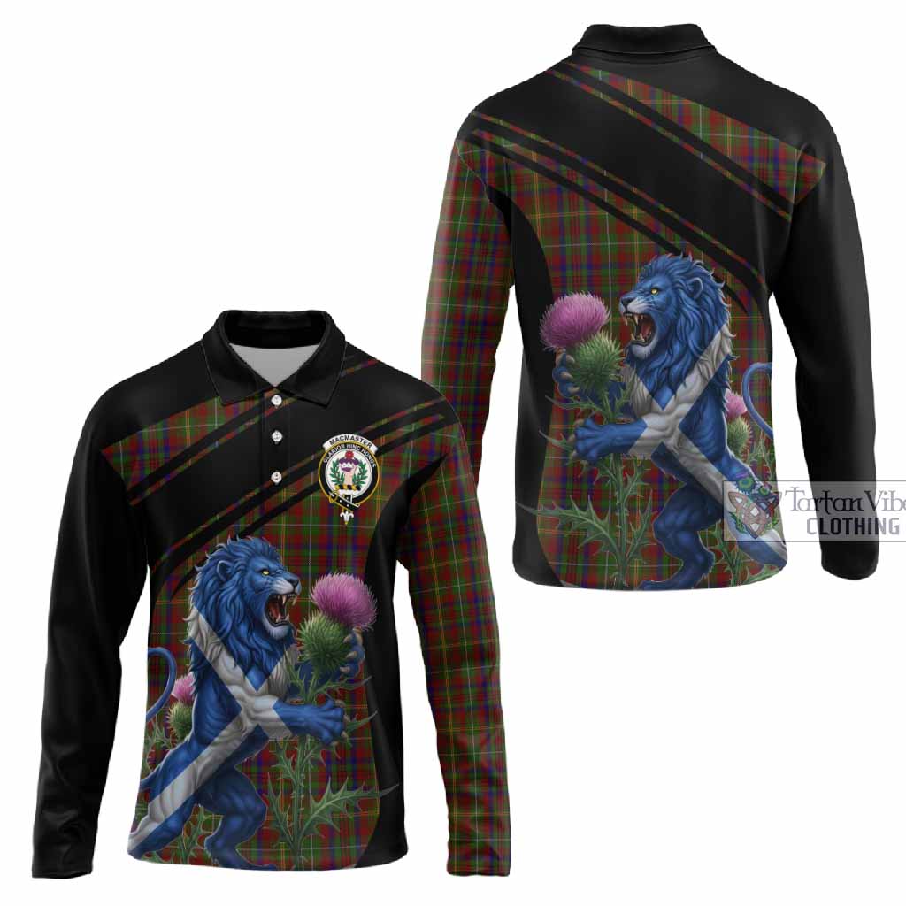 MacMaster (McMaster) Tartan Crest Long Sleeve Button Shirts Scottish Lion Rampant Thistle