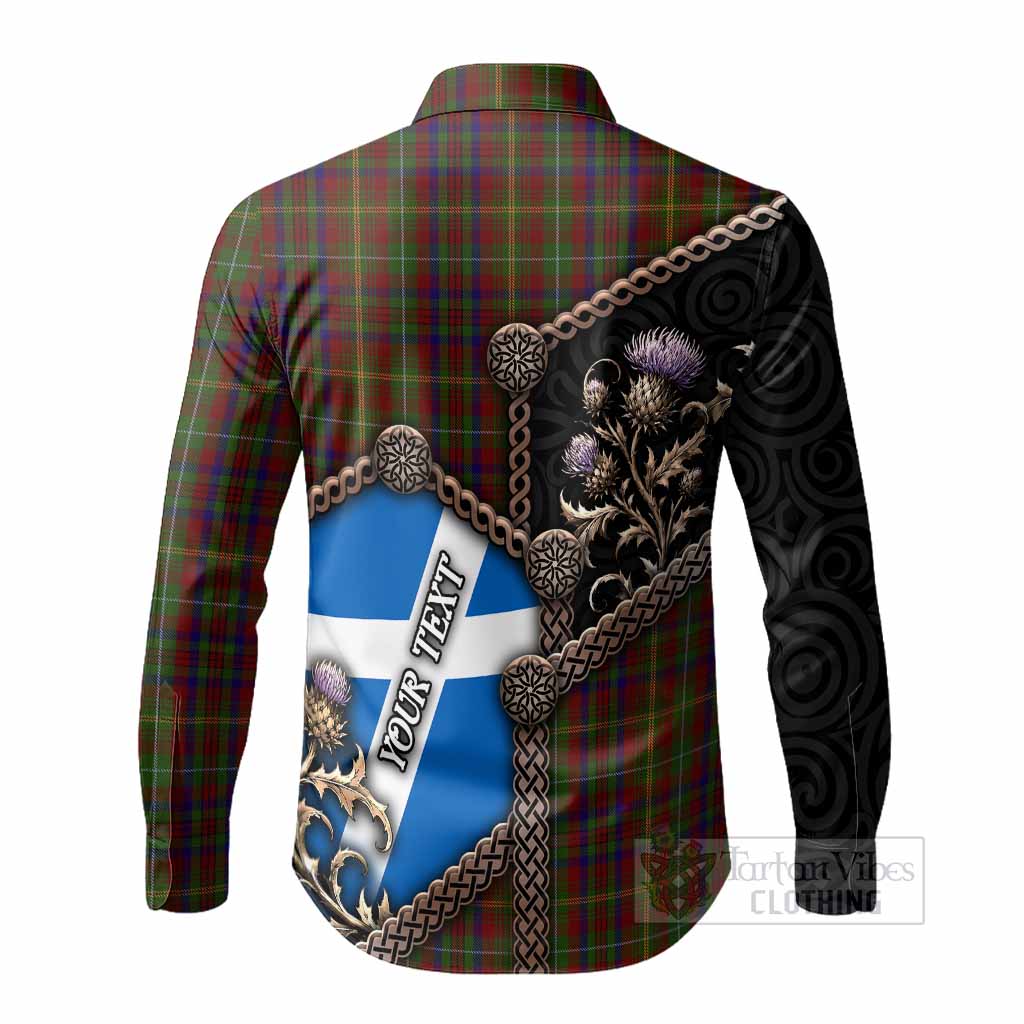 MacMaster (McMaster) Tartan Crest Long Sleeve Button Shirts Scottish Thistle Loch Ness Monster - Tartan Vibes Clothing