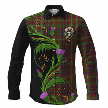 MacMaster (McMaster) Tartan Crest Long Sleeve Button Shirts Scottish Thistle Pride Heritage Art Men's Shirt S - Tartan Vibes Clothing