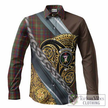 MacMaster (McMaster) Tartan Crest Long Sleeve Button Shirts Scottish Triskele Celtic
