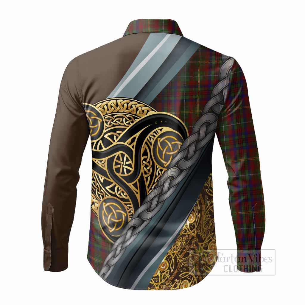 MacMaster (McMaster) Tartan Crest Long Sleeve Button Shirts Scottish Triskele Celtic
