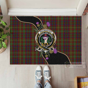 MacMaster (McMaster) Tartan Crest Rubber Doormat Scottish Thistle Spirit - Tartan Vibes Clothing