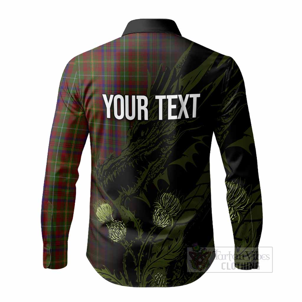 MacMaster (McMaster) Tartan Crest Scottish Long Sleeve Button Shirts Dragon and Thistle - Tartan Vibes Clothing