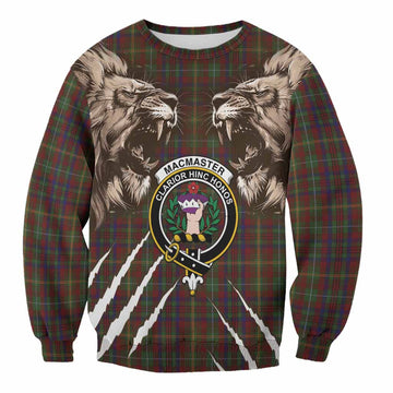 MacMaster (McMaster) Tartan Crest Sweatshirt Ferocious Lion Style