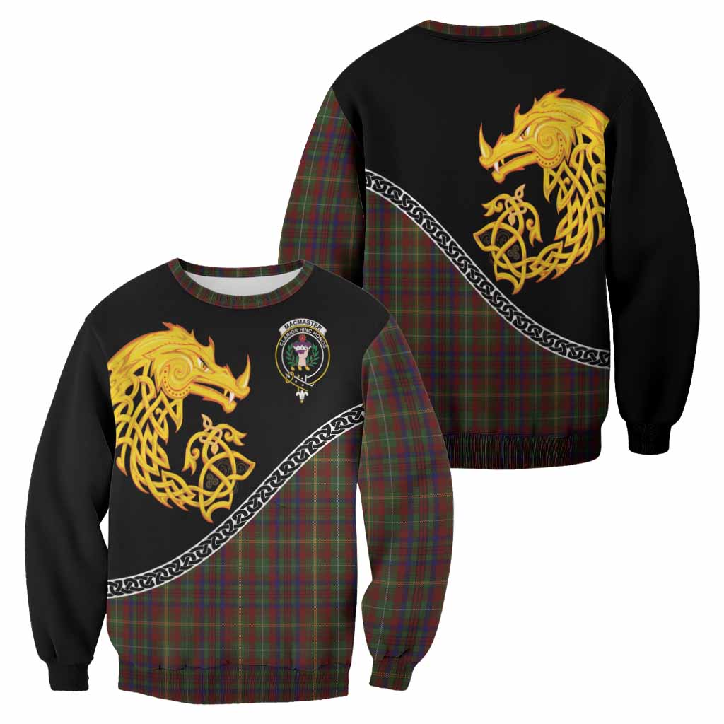 MacMaster (McMaster) Tartan Crest Sweatshirt Legendary Dragon Knot Half Style